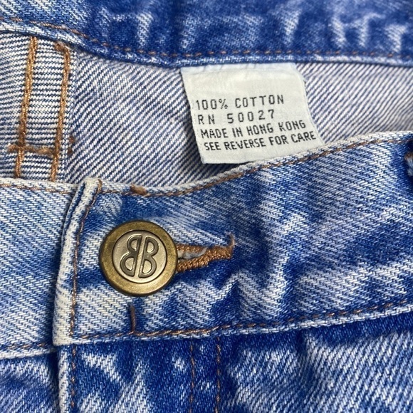 VINTAGE 80s BILL BLASS Acid Wash Super High Waisted Jeans Size 14 Hemmed - Picture 10 of 12